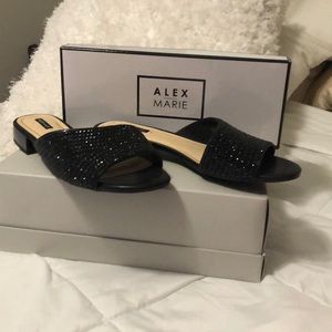 Alex Marie Black Marilla Flat Slip Ons